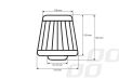 Filtru aer sport Carbon, 3 adaptori montare, 01713 Amio