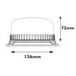 Girofar 12/24V, h73, 36 LED-uri, prindere cu 3 suruburi, 02296 Amio
