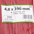 Set 100 coliere plastic 390x4.8mm, rosii, 3000028R Damesa
