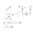 Suport blocator cala roata, otel galvanizat, latime 165mm, XL, G46 MKS Solus 