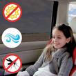 Set 2 jaluzele laterale tip perdea, soseta, extensibila, 105x56, WINDRTL CAR+ 