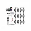 Set 12 lumini ambientale, LED, sub masina, 12V, multimod si multicolor, 3 moduri de a controla luminile, Smart Led Rock Light, SPT1512C2-12 