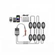 Set 8 lumini ambientale, LED, sub masina, 12V, multimod si multicolor, 3 moduri de a controla luminile, Smart Led Rock Light, HHRY168