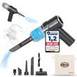 Aspirator portabil, 2 in 1, aspira si sufla, 7.4 V, 50 W, 20min,  cu filtru Hepa 4.5kPa, incarcare USB-C, 5 adaptori, ALCA Germania 221.30