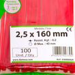 Set 100 coliere plastic 160x2.5mm, rosii, 300006R Damesa