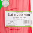 Set 100 coliere plastic 200x3.6mm, rosii, 300014R Damesa