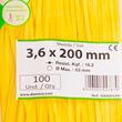 Set 100 coliere plastic 200x3.6mm, galbene, 300014Y Damesa