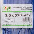 Set 100 coliere plastic 370x3.6mm, albastre, 300017A Damesa