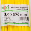 Set 100 coliere plastic 370x3.6mm, galbene, 300017Y Damesa