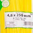 Set 100 coliere plastic 250x4.8mm, galbene, 300023Y Damesa