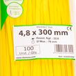 Set 100 coliere plastic 300x4.8mm, galbene, 300026Y Damesa