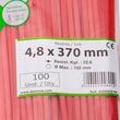 Set 100 coliere plastic 370x4.8mm, rosii, 300027R Damesa
