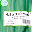 Set 100 coliere plastic 370x4.8mm, verzi, 300027V Damesa