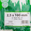 Set 100 coliere plastic 100x2.5mm, verzi, 30003V Damesa