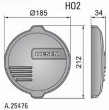 Aparatoare capac proiector rotund fi183 HO2 A.25476 Wesem