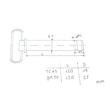 Bolt tirant central cu lant, fi19, L 200mm, util162mm U445  40.61.025L  UTB