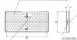 Catadioptru dreptunghiular cu adeziv rosu 98x51, UP 105x48 51p Was