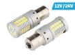 Set 2 becuri semnalizare, 56 LED-uri, SMD-3030, 12/24V, P21W BA15s Canbus 58328 Carmotion 