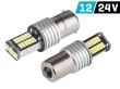 Set 2 becuri semnalizare, albe, 30 LED-uri, 12/24V, P21W BA15s Canbus Vision 58943 Carmotion