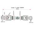 Cardan semanatoare SPC 6-8, T1 cruce, 650mm, AK50 UTB