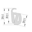 Cheder geam, usa, 4mm/2mm, NUT PN93, rola 10m, universal si U445 bd76-10
