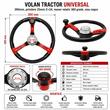 Volan tractor U650 negru+rosu 390mm cu maner wg22