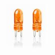 Set 2 becuri soclu sticla fara dulie 12V 3W W3W -T10 galben 2026 Vecta