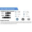 Set 2 conector tip MC4 1.5KV premium, pentru panou solar, Leader PV-BN101A  BK77172 /EH96