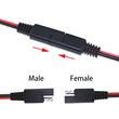Set conector SAE mama-tata, 2 pini, lungime 15cm,  cablu AWG 2x2.5mm², pentru panouri solare, baterii, accesorii auto-moto, TL-A213 Carmotion