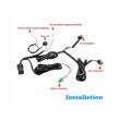 Cablaj electric pentru 2 proiectoare cu intrerupator Led, releu 12V/40A si mufe H11 / SS,  W15763