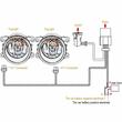Cablaj electric pentru 2 proiectoare cu intrerupator Led, releu 12V/40A si mufe H11 / SS,  W15763