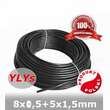 Cablu electric YLY-S 13 fire (8x0,75+5x1,5) PE8/0.75/5/1.5, 1bucata este de 1m, Hybsz