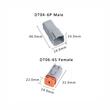 Mufa conector priza cu 6 pini-tata, Deutsch, kit S-DT04-6P
