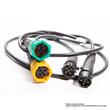 Cablu conector lampi cu mufe cu 5pini, 1 fisa + 1 priza, 0.85m,Fristom WTY Bajonet 5pin M085 GN  