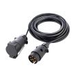 Cablu alimentare remorca 12V, cu fisa si priza 7pini, 5m, Carmotion 86769n