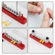 Conector fire electrice universal, 6 poli, 12-48V, 150A, cu capac, surub M6, rosu plus, 03810 TruckLed