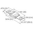 Sigurante MIDI ( cu urechi ) 50A / 32V, 41x12x12mm, surub M6, Littlefuse 0498050