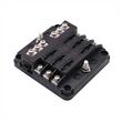 Cutie sigurante plate cu 6 circuite CC, linie conexiune negativa, indicator LED si capac protectie, 12-24V, 03038 Amio