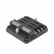 Cutie sigurante plate cu 6 circuite CC, linie conexiune negativa, indicator LED si capac protectie, 12-24V, 03038 Amio
