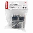 Set cutie sigurante plate cu 6 cai, cu indicator LED si 12 sigurante, 12-24V, 03039 Amio