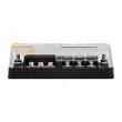 Cutie sigurante plate cu 6 circuite CC, maximum 30A, linie conexiune negativa, capac protectie, 03833 Amio