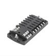 Cutie sigurante plate cu 12 circuite CC, maximum 30A, linie conexiune negativa, capac protectie, 03834 Amio