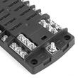 Cutie sigurante plate cu 12 circuite CC, maximum 30A, linie conexiune negativa, capac protectie, 03834 Amio