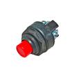 Buton pornire, Start cu revenire, plastic, rosu, 12/24V, 3pini, TLB242