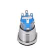 Intrerupator buton On-Off, cu revenire, fi19mm, aluminiu, 5 pini, LED, Engine Start-Stop TLB241