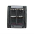 Buton basculant ON/OFF 2 faze, 4pini, dreptunghiular, rosu, cu capac protectie, NK49