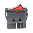 Buton basculant ON/OFF, 2 faze, dreptunghiular, cu Led rosu, 12V / 230v, KCD7