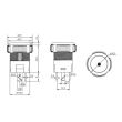 Intrerupator ON/OFF revenire, iluminat LED, portocaliu, 09151