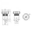 Intrerupator ON/OFF revenire, iluminat LED verde, GLZ 09153GR