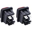 Intrerupator ON/OFF/ON, rezistenta la apa, LED, rosu, 16A/250V GESIBO KCD4